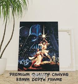 Star Wars A New Hope Classic Movie Large CANVAS Art Print A0 A1 A2 A3 A4