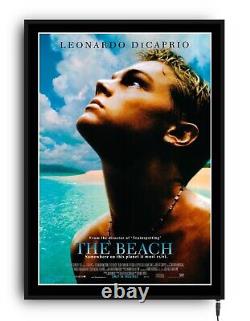 THE BEACH Light up movie poster led sign home cinema theatre film room RETRO