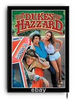 THE DUKES OF HAZZARD Light up movie poster led sign home cinema room 80'S TV