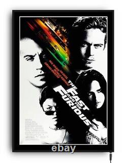 THE FAST AND THE FURIOUS Lightbox movie poster light up led sign home cinema