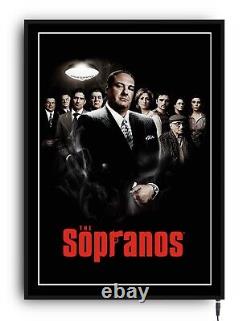 THE SOPRANOS Light up movie poster led sign home cinema room 90'S TV NY MAFIA