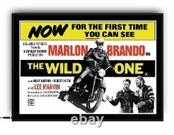 THE WILD ONE Light up movie poster led sign home cinema film room MARLON BRANDO