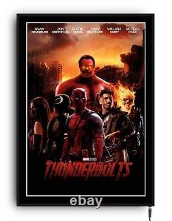 THUNDERBOLTS Light up movie poster led sign home cinema film theatre room MARVEL