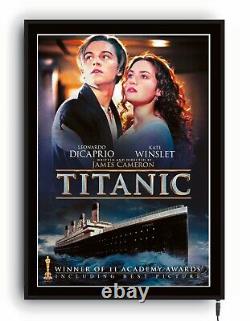 TITANIC movie poster Light up framed lightbox led sign home theatre cinema film