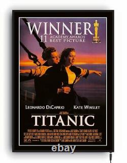 TITANIC movie poster Light up framed lightbox led sign home theatre cinema film