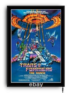 TRANSFORMERS THE MOVIE Light up poster led sign home cinema room 80's CARTOON