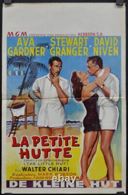 The Little Hut 1957 Original 14x22 Belgian Movie Poster Ava Gardner David Niven