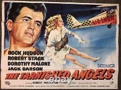 The Tarnished Angels 1957 Original British Quad 30x40 Movie Poster Rock Hudson