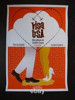 VISA USA / Signed CUBAN Screenprint Poster for COLOMBIA Movie + CUBA Art Project