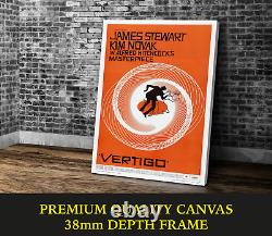 Vertigo James Stewart Classic Movie Art Large CANVAS Print Gift A0 A1 A2 A3 A4