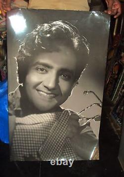 Vintage BOLLYWOOD Black & White POSTER of Actor Bharat Bhushan RARE COLLECTIBLE