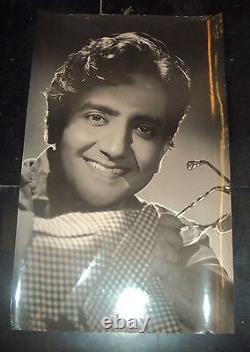 Vintage BOLLYWOOD Black & White POSTER of Actor Bharat Bhushan RARE COLLECTIBLE