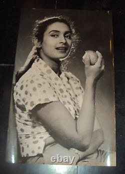 Vintage Bollywood Black & White POSTER of Actress NUTAN RARE COLLECTIBLE