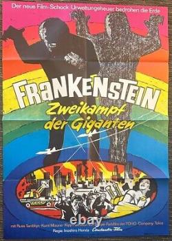War of the Gargantuas 1966 Ishiro Hondo Original 23x33 German Movie Poster Rare