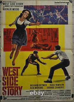 West Side Story R/1968 Original 39x55 Italian 2-fogli Movie Poster Natalie Wood