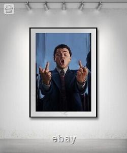 Wolf of wall street middle finger art canvas poster home decor